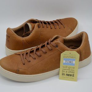 Size 13 Toms Lenox Dark Toffee Leather Shoes New i